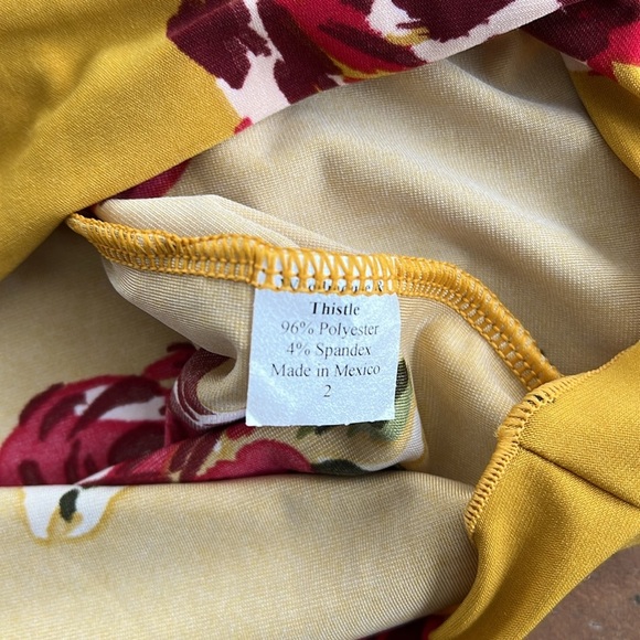 Wood mouse and thistle mustard rose dress - Picture 5 of 6